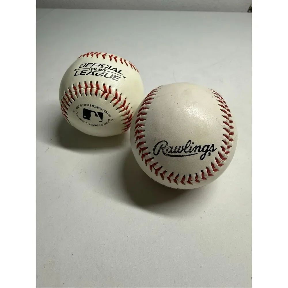Rawlings Official League Synthetic Leather Baseball OLB3 Set of 2